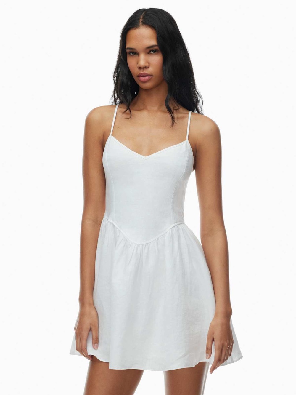 Aritzia Wilfred Influence Linen Mini Dress